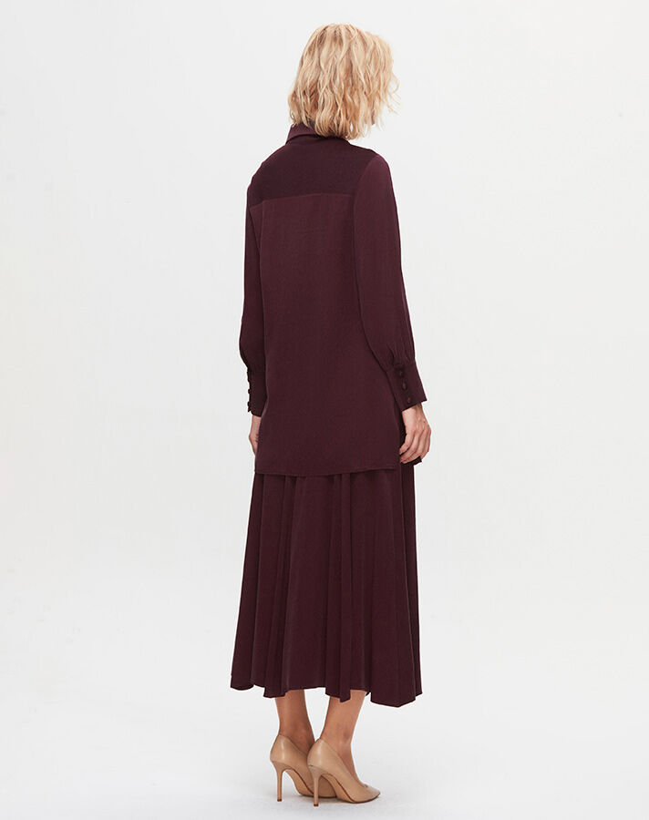 T25K-2005 Flared Satin Skirt - 8