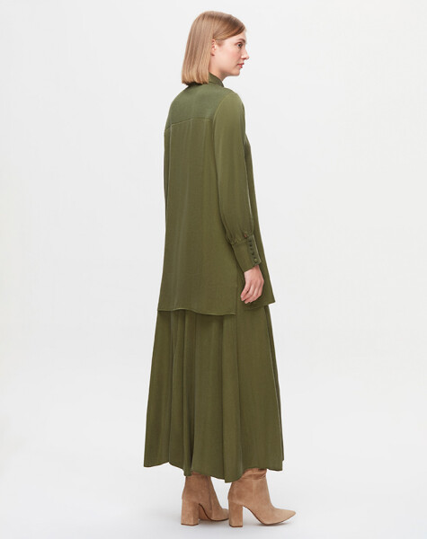 T25K-2005 Flared Satin Skirt - 6