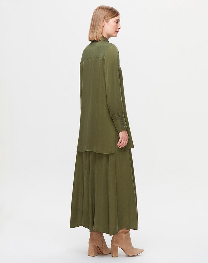 T25K-2005 Flared Satin Skirt - 6