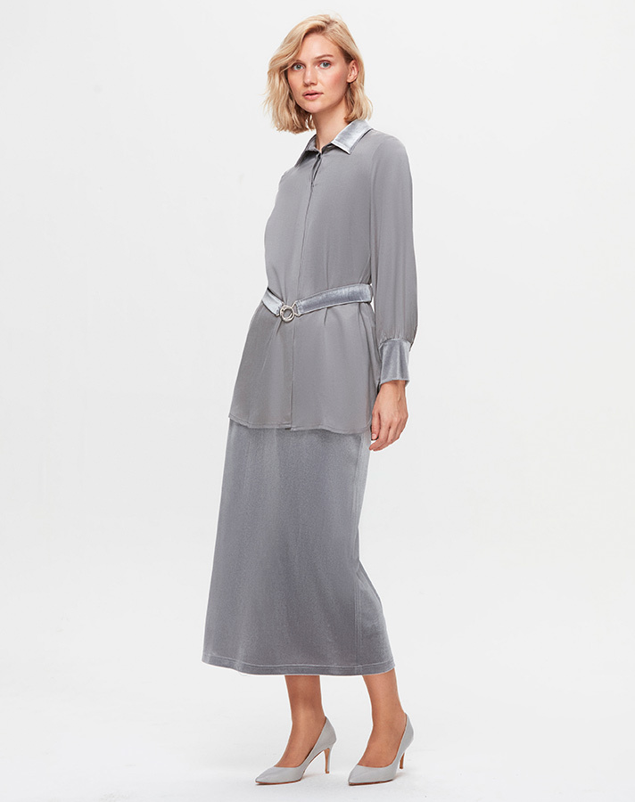 T25K-3003 Velvet Detailed Shirt - 7