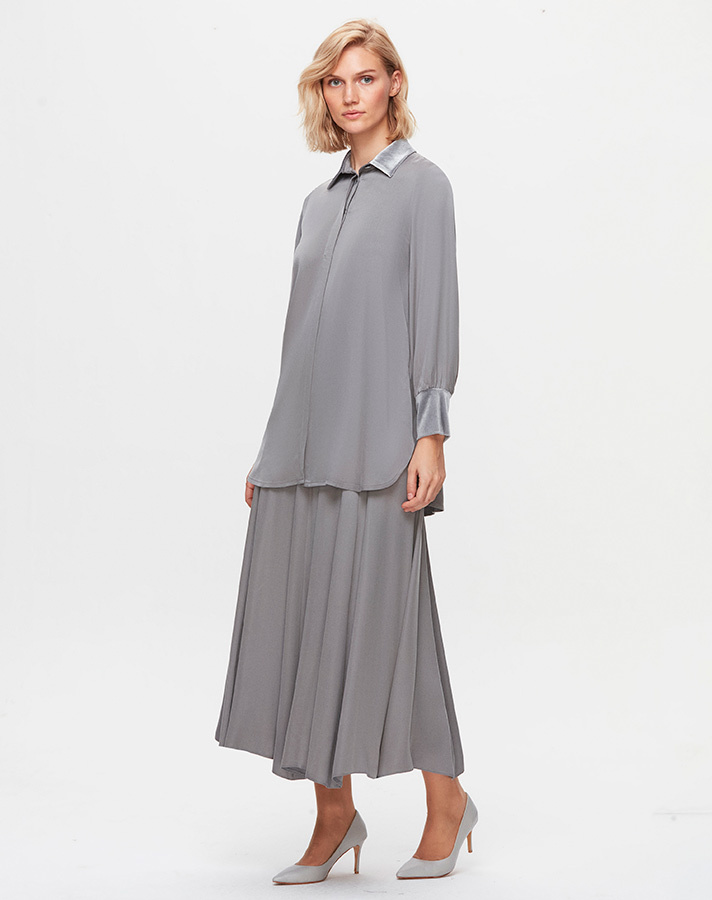 T25K-3003 Velvet Detailed Shirt - 9