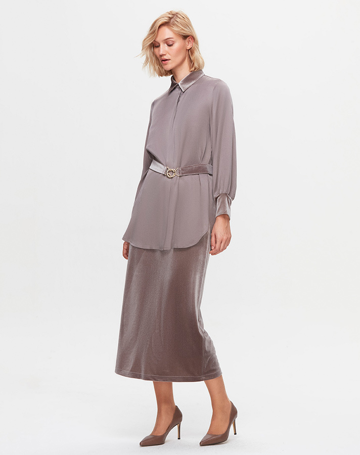 T25K-3003 Velvet Detailed Shirt - 10