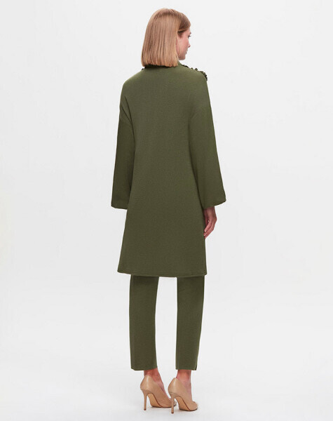 T25K-3005 Önü Büzgü Detaylı Poplin Gömlek FARAD-GREEN - 2