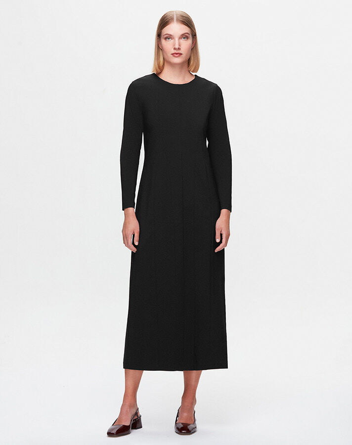 T25K-4003 Long Sleeve Fabric Dress - 3