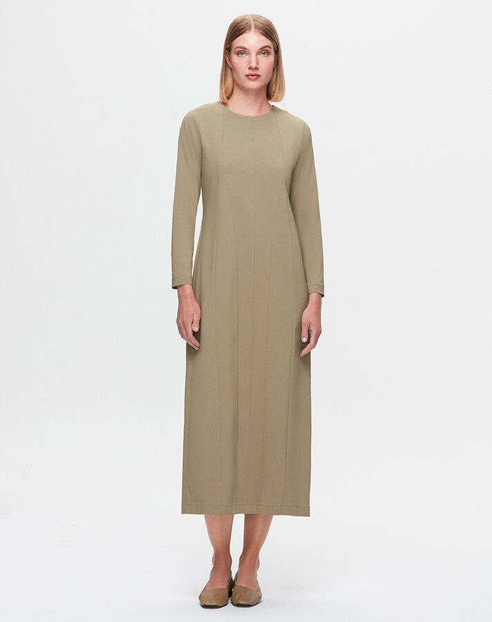 T25K-4003 Long Sleeve Fabric Dress - 5