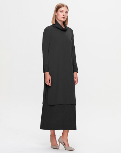 T25K-4004 Turtleneck Long Dress - 8