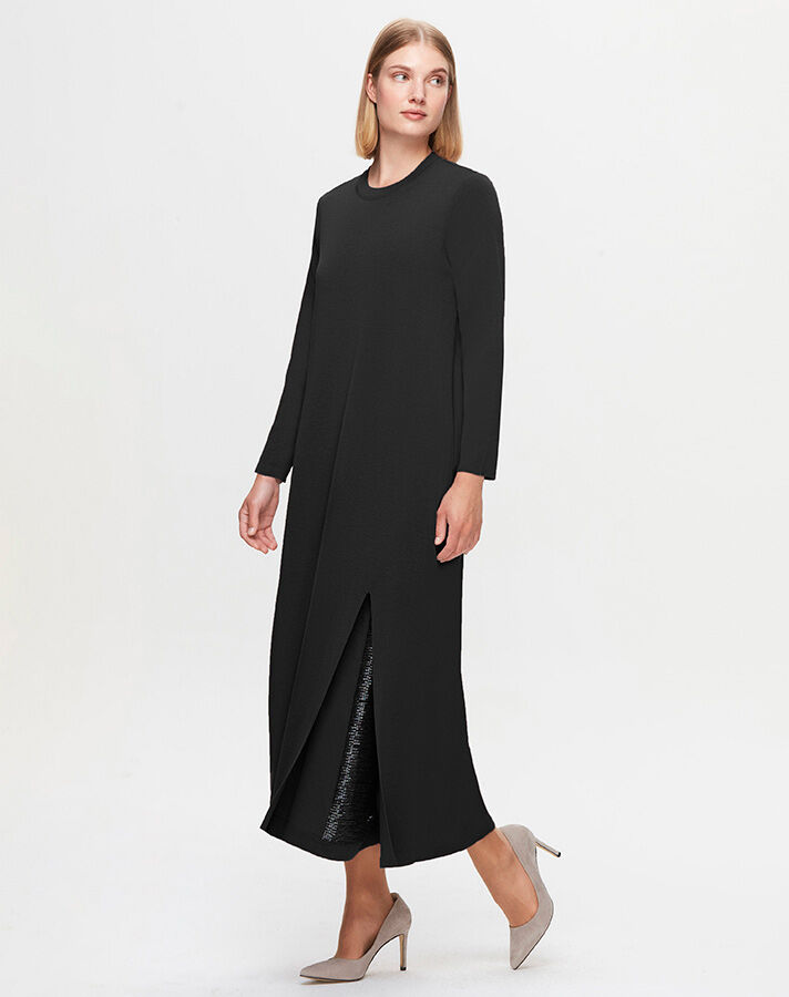 T25K-4012 Slit Stone Detailed Dress - 3