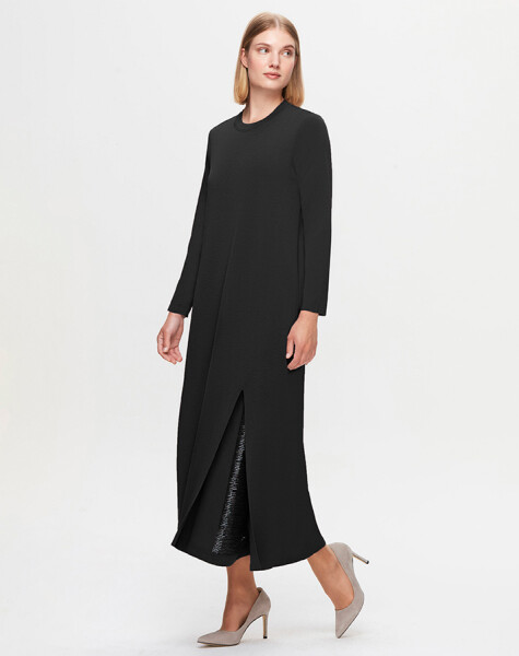 T25K-4012 Slit Stone Detailed Dress - 3