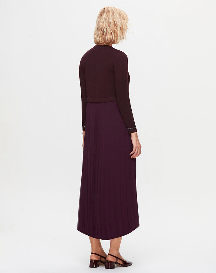 T25K-4016 Stone Detailed Pleat Dress - 9