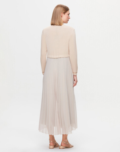 T25K-4016 Stone Detailed Pleat Dress - 12