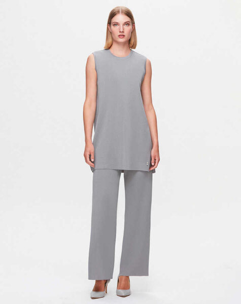 T25K-6000 Kolsuz Basic triko tunik VİALE-GREY 