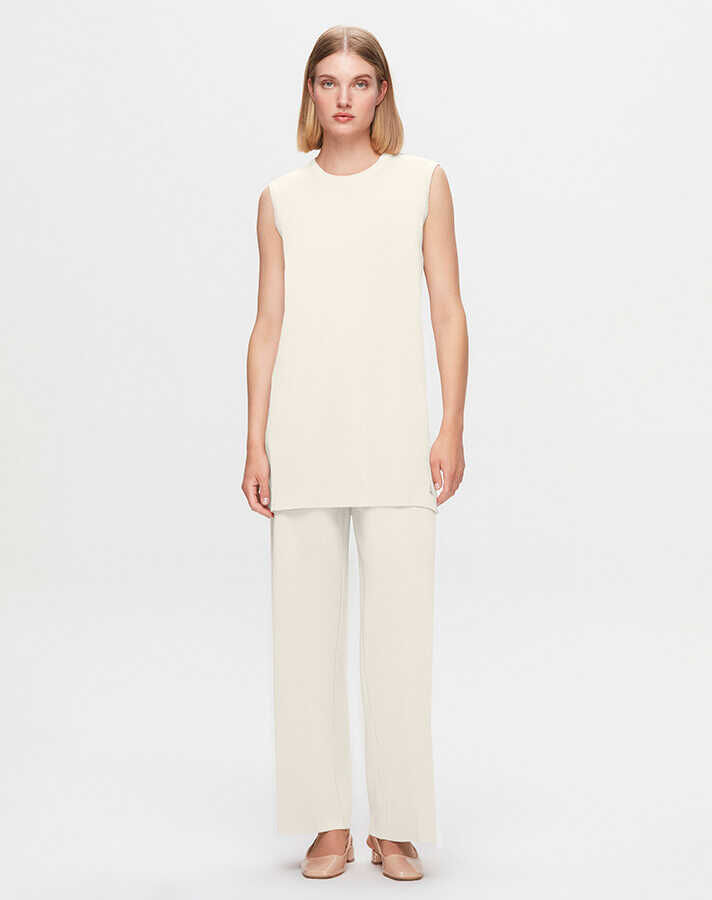T25K-6000 Kolsuz Basic triko tunik YY872-BONE - 1