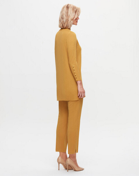 T25K-6001 Uzun Kollu Basic Triko Tunik DEGNO-CAMEL - 3