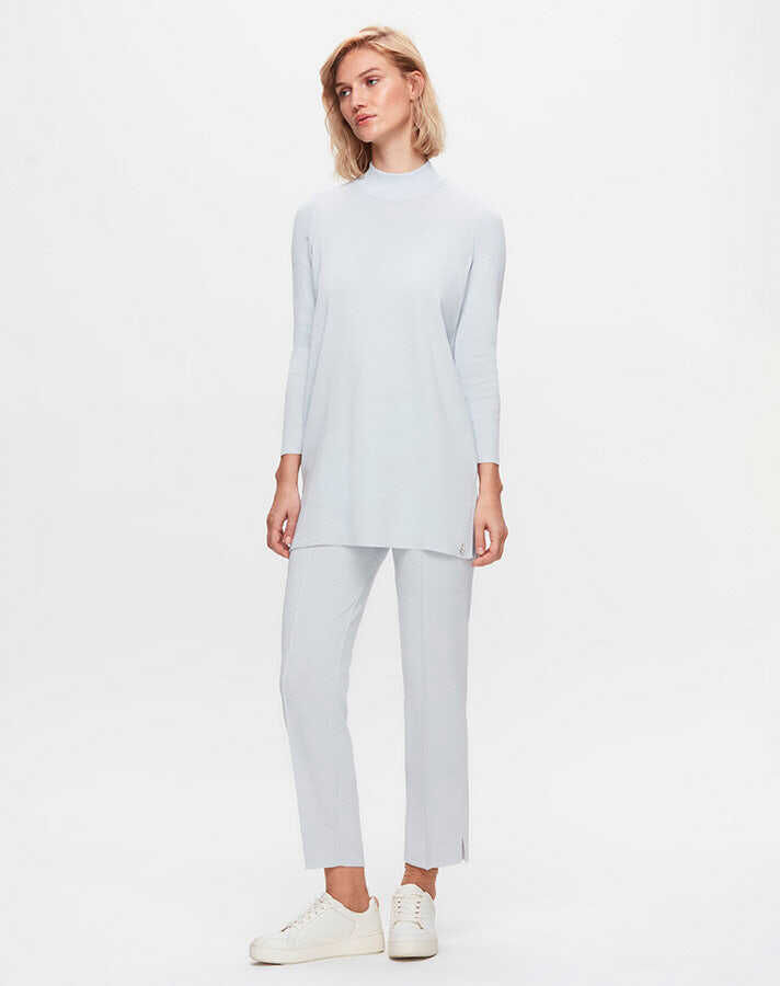 T25K-6001 Uzun Kollu Basic Triko Tunik PB02V-ICE - 1