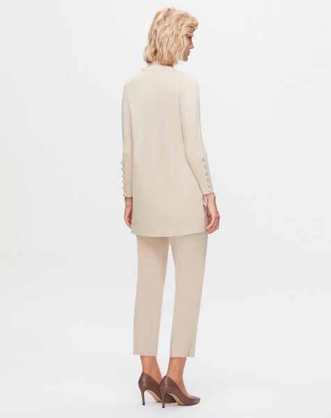 T25K-6001 Uzun Kollu Basic Triko Tunik YY216-BEİGE - 2