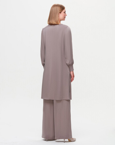 T25K-6004 A Kesim Cupro Tunik MİNK - 2