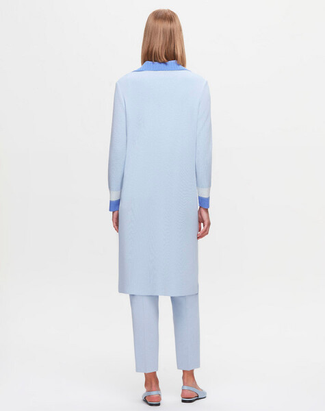 T25K-6009 Shirt Collar Knitwear Lined Tunic - 5