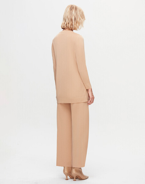 T25K-6012 Taş Detaylı Triko Tunik DIDO-BEİGE - 3