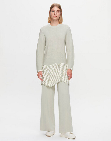 T25K-6016 Ucu Dilim Detaylı Asimetrik Tunik FONIA-RIVER - 2