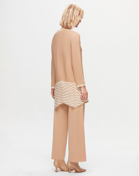 T25K-6016 Ucu Dilim Detaylı Asimetrik Tunik YY216-BEİGE - MISS DALIDA (1)