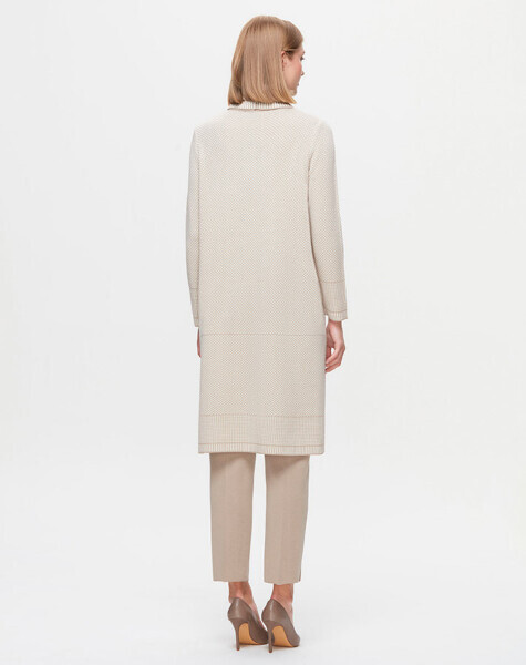 T25K-6017 Dik Yaka Uzun Tunik 8YR71-STONE - 3