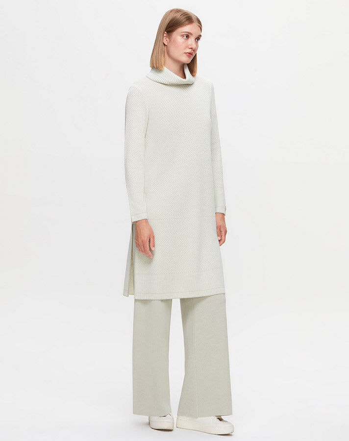 T25K-6017 Dik Yaka Uzun Tunik - 8