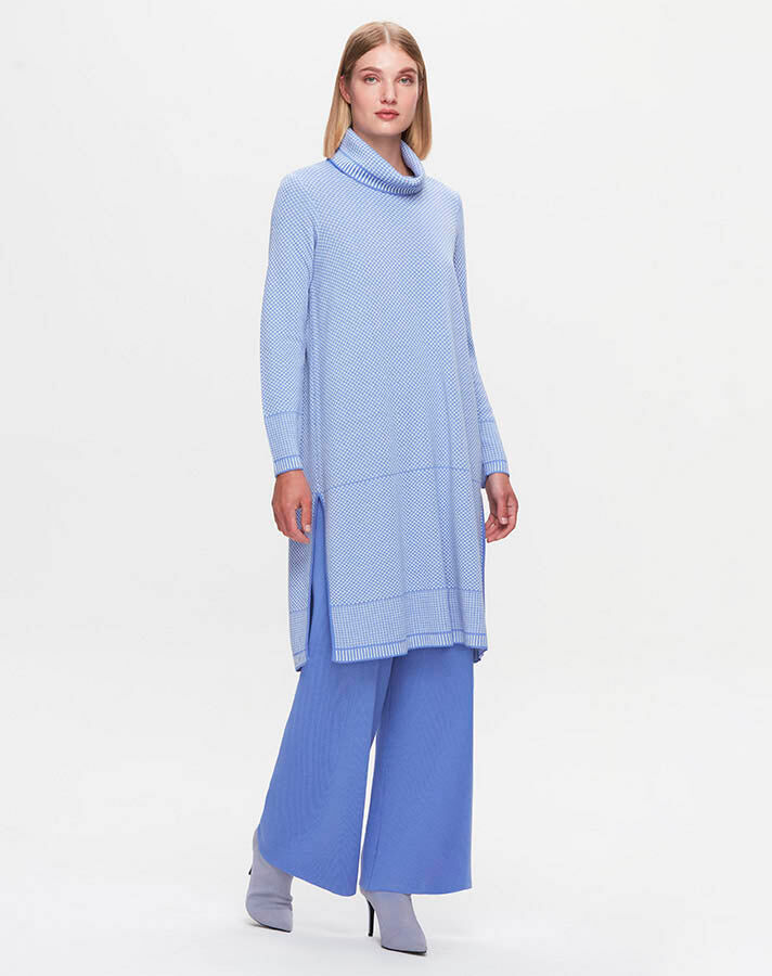 T25K-6017 Dik Yaka Uzun Tunik - 11