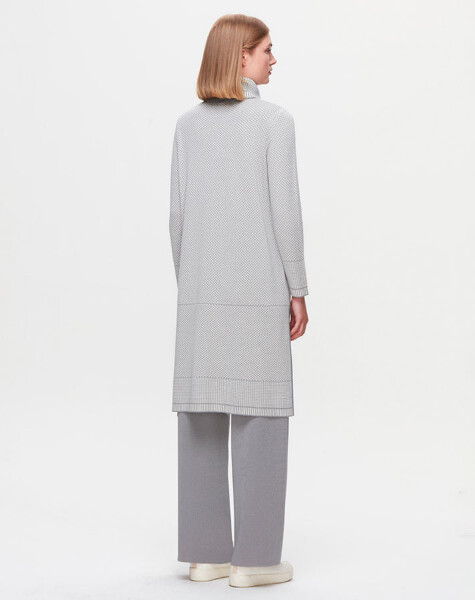 T25K-6017 Dik Yaka Uzun Tunik - 14