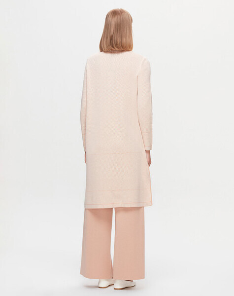 T25K-6017 Dik Yaka Uzun Tunik YR01H-SALMON - 3