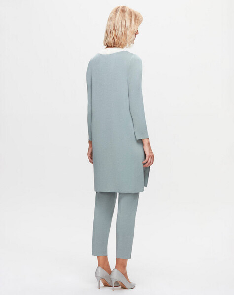 T25K-6022 Yakası Keçe Detaylı Uzun Triko Tunik MANİA-RESEDA - 2