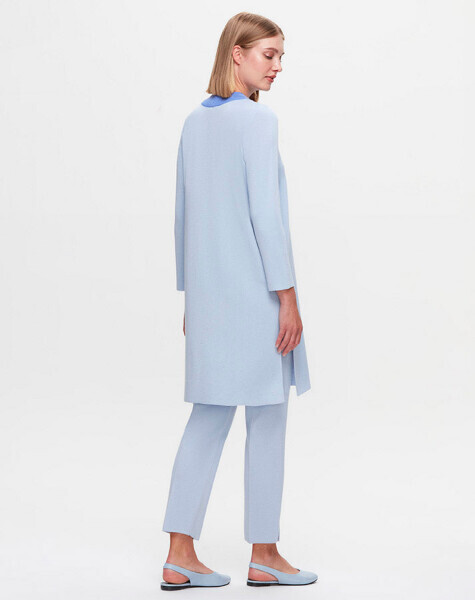 T25K-6022 Yakası Keçe Detaylı Uzun Triko Tunik PATIO-LIGHT SAPPHIRE - 3