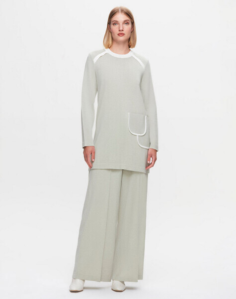 T25K-6027 İki Cepli Triko Tunik RIVER 