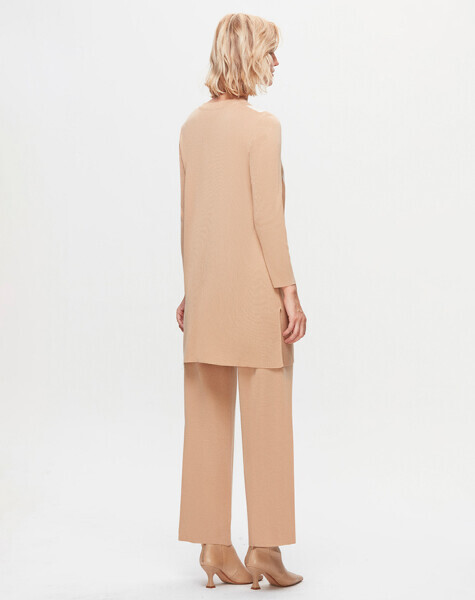 T25K-6031 Renk Şeritli Triko Tunik DIDO-BEİGE - 3