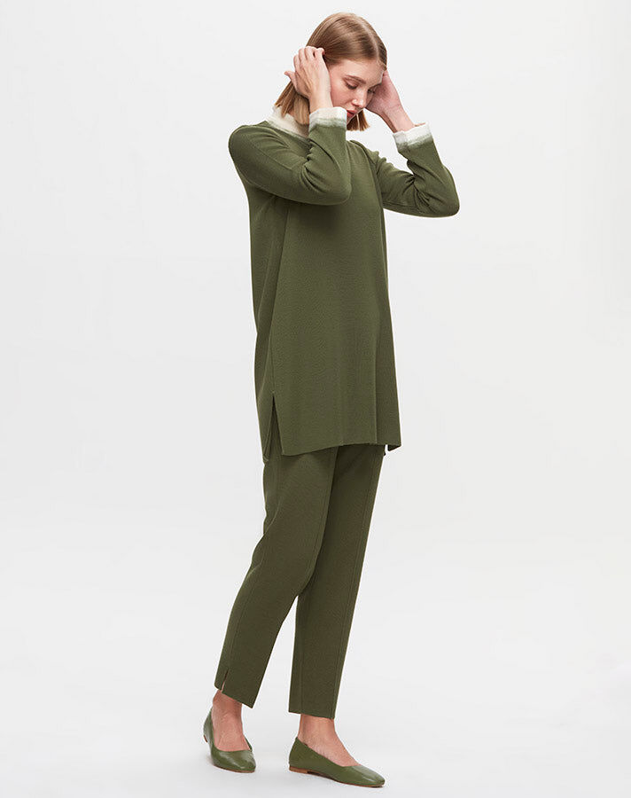 T25K-6032 Tiko Tunic with Felt Detail on Collar and Wrist - 3