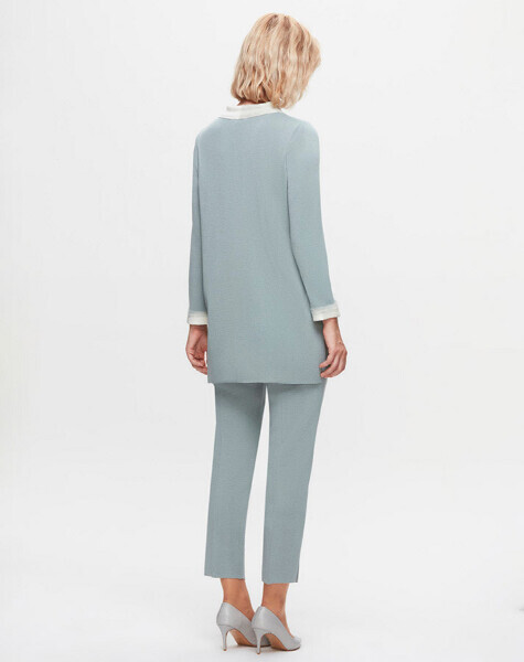 T25K-6032 Yakası ve Bileği Keçe Detaylı Tiko Tunik MANİA-RESEDA - 2