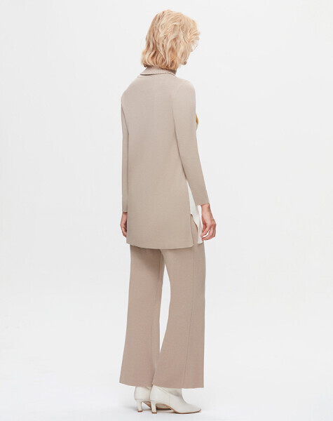 T25K-6033 Baklava Dilimli Triko Tunik 8YR71-STONE - 6