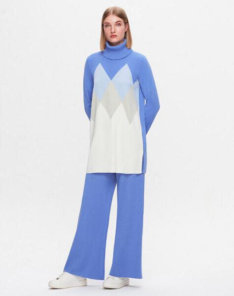 T25K-6033 Baklava Dilimli Triko Tunik 8YR71-STONE - 15