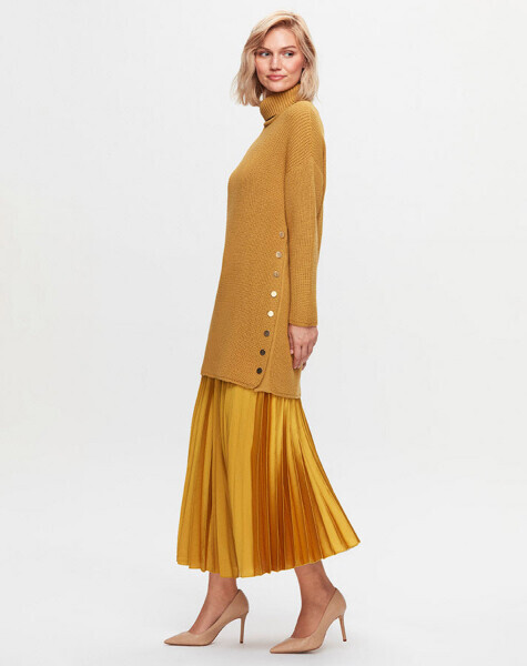 T25K-6034 Yanları Düğmeli Selanik Tunik DOTE-MUSTARD - 2