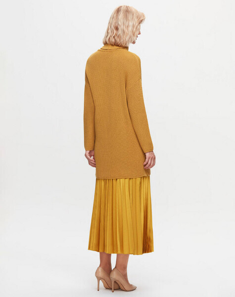 T25K-6034 Yanları Düğmeli Selanik Tunik DOTE-MUSTARD - 3
