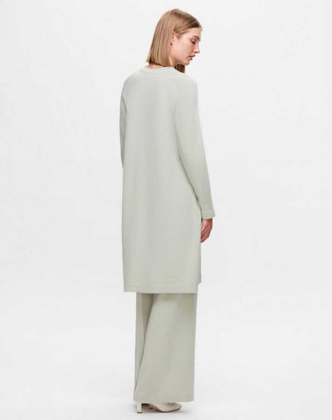 T25K-6036 Düz Renk Uzun Triko Tunik RIVER - 2