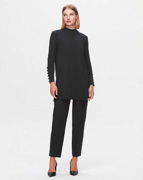 T25K-7000 Dar Paça Triko Pantolon BAZA-ANTHRACİTE 