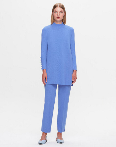 T25K-7000 Dar Paça Triko Pantolon PB13E-BLUE 