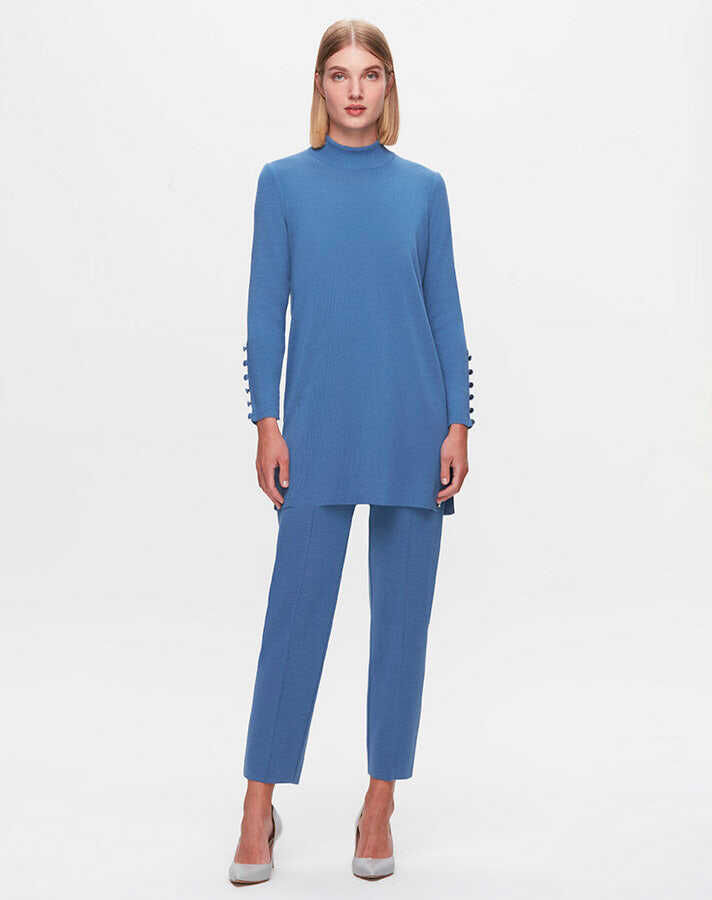 T25K-7000 Dar Paça Triko Pantolon PB15E-DARK BLUE - 1
