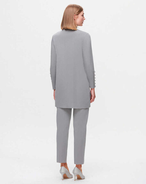 T25K-7000 Dar Paça Triko Pantolon VİALE-GREY - MISS DALIDA (1)