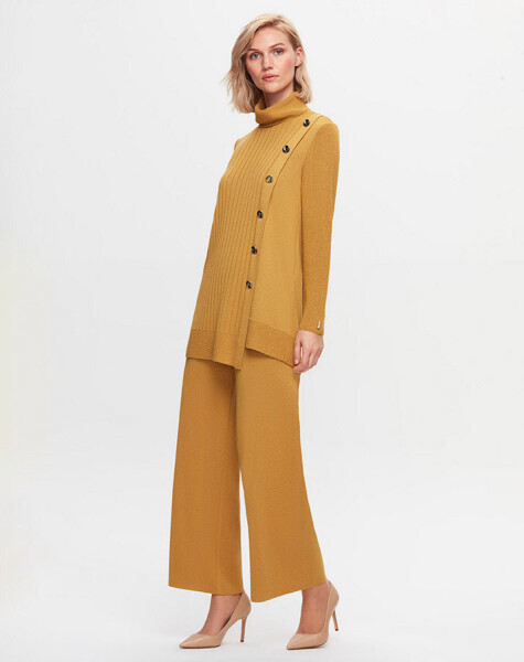 T25K-7001 Bol Paça Triko Pantolon DOTE-MUSTARD - MISS DALIDA