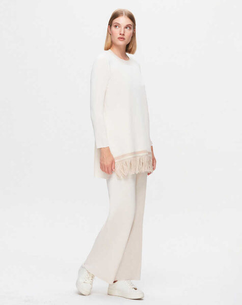 T25K-7001 Bol Paça Triko Pantolon YY872-BONE - MISS DALIDA