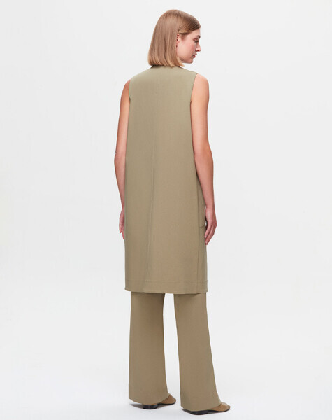 T25K-7004 Bol Paça Kumaş Pantolon STONE - 8