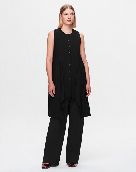 T25K-7004 Bol Paça Kumaş Pantolon STONE - 1