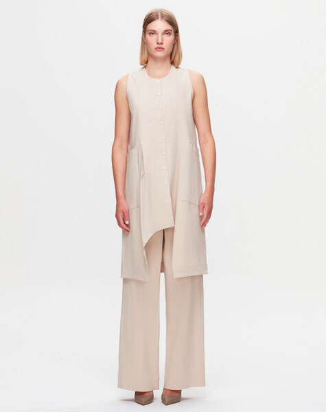 T25K-7004 Bol Paça Kumaş Pantolon STONE - 14