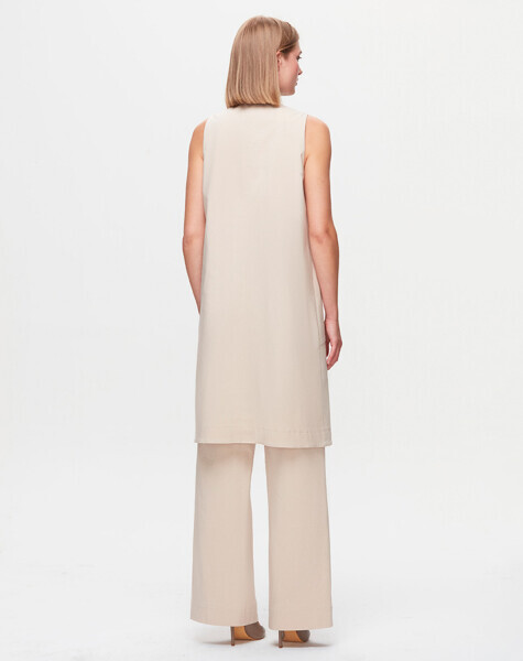 T25K-7004 Bol Paça Kumaş Pantolon STONE - 17